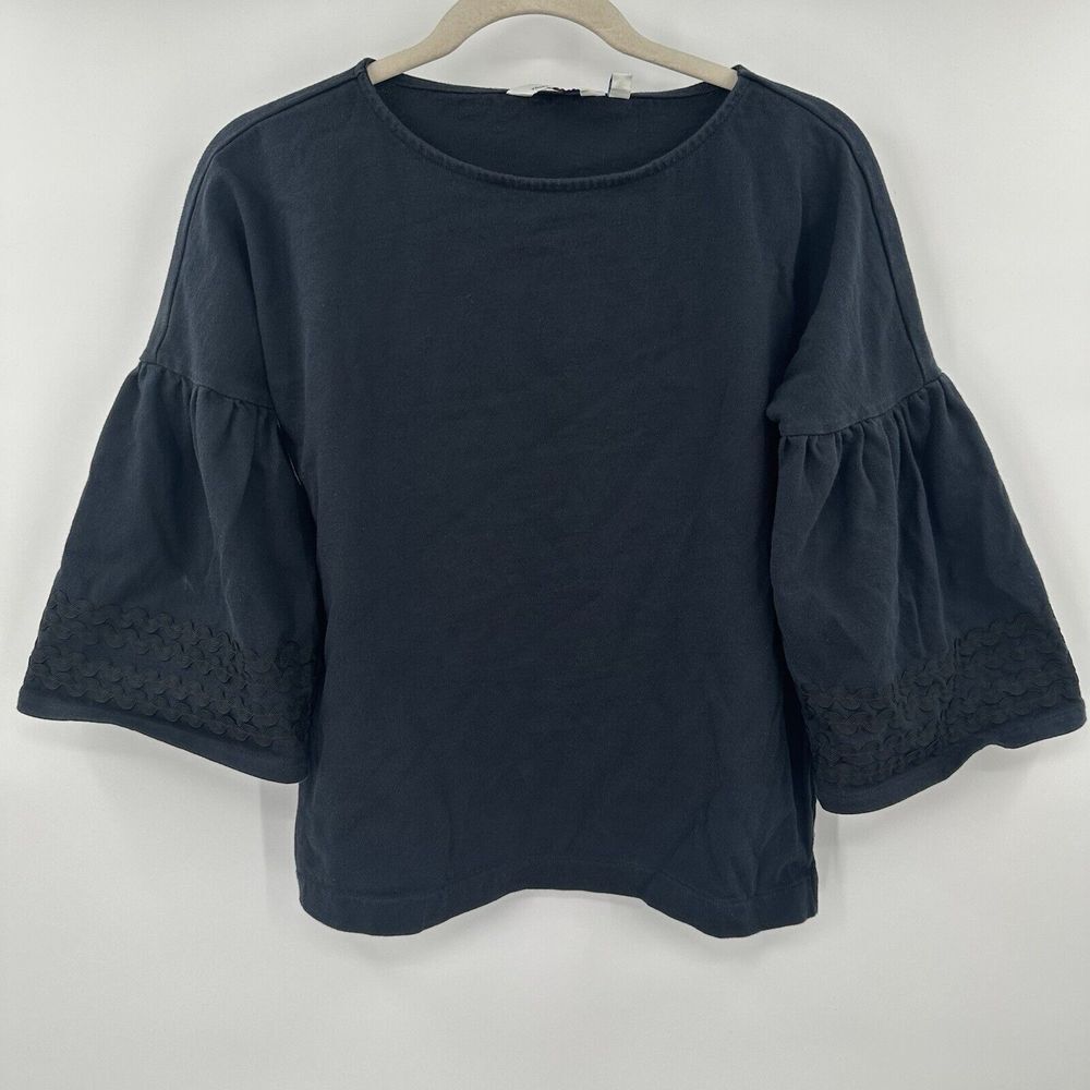 Vineyard Vines Black Long Bell Sleeve Blouse Top Size‎ Small